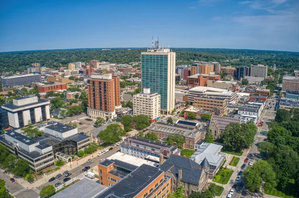 Aerial View Downtown Ann Arbor Michigan Summer — Foto Stock