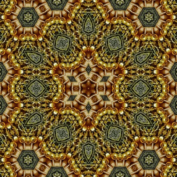 Rendered Seamless Kaleidoscopic Pattern Colorful Geometrical Shapes — Foto de Stock