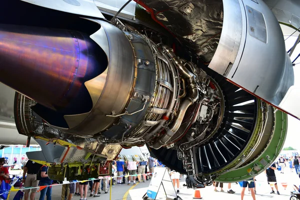 Oshkosh United States Jul 2019 Closeup Fanjet Engine Open Inspection — Fotografia de Stock