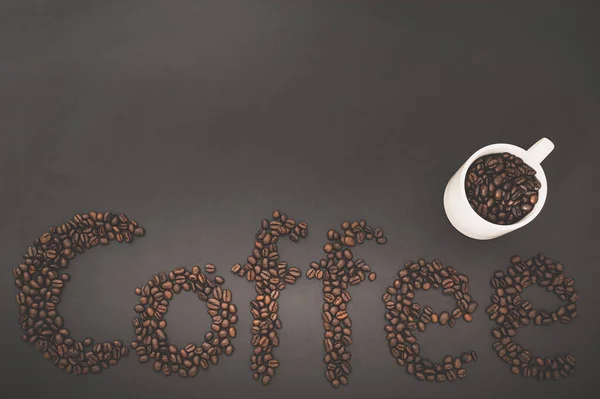 Love Drinking Coffee Coffee Beans Line Word Coffee — Stock Photo, Image