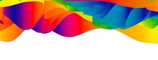 Digital Rainbow Color Flow Wave Thin Film Space Text — Stockfoto