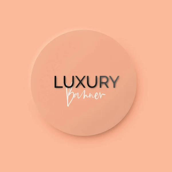 Luxury Banner Black White Text Coral Background — Φωτογραφία Αρχείου