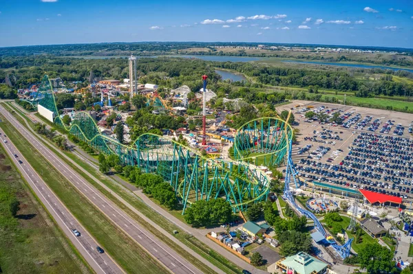 Una Vista Aérea Parque Atracciones Shakopee Minnesota —  Fotos de Stock