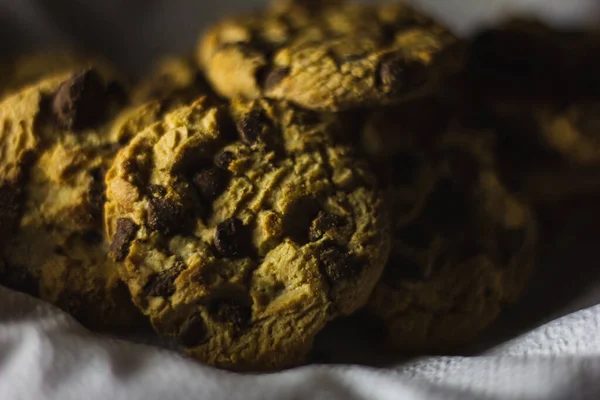 Nahaufnahme Eines Haufens Leckerer Hausgemachter Kekse — Stockfoto