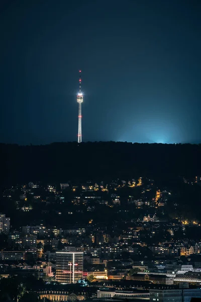 Uitzicht Nacht Van Stad Barcelona — Stockfoto