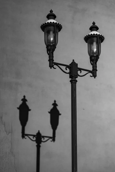 Black White Street Lamp — Stock Photo, Image