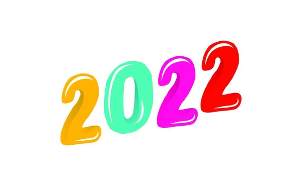 Щасливий Новий Рік 2022 Року Векторні Ілюстрації — стоковий вектор