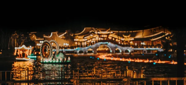 Night View City Capital Most Famous Landmark Year — Stock Photo, Image