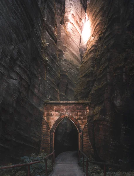 Caverna Subterrânea Cidade China — Fotografia de Stock