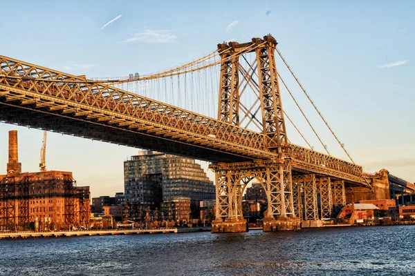 Brooklyn Bridge Nova Iorque Eua Julho 2019 Vista Manhattan Cidade — Fotografia de Stock