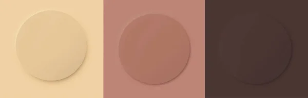 Web Banner Circles Creamy Coral Brown Colors — стоковое фото