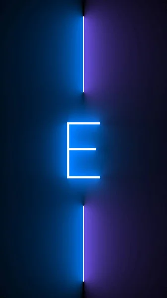 Illustration Eines Neonfarbenen Buchstabens Isoliert Auf Schwarzem Hintergrund — Stockfoto
