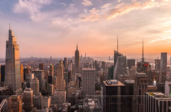 Gökdelenleri Binaları Olan New York Şehri Gökdelenleri — Stok fotoğraf