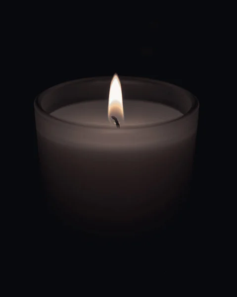 Kerzenlicht Auf Schwarzem Hintergrund — Stockfoto