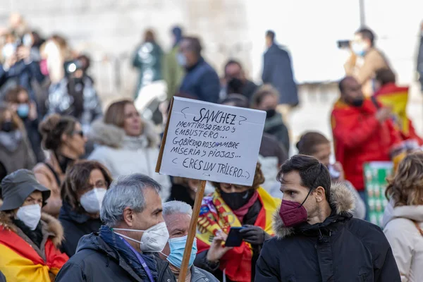 Madryt Hiszpania Listopada 2021 Demonstracja Hiszpańskich Sił Organów Bezpieczeństwa Państwa — Zdjęcie stockowe