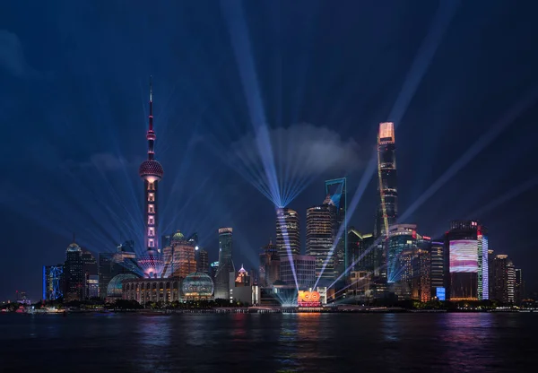 Şangay Çin Ekim 2019 Geceleri Gökyüzü Çok Güzel Görünüyor — Stok fotoğraf