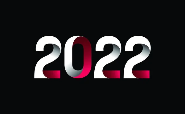 Boldog Évet 2022 Vektor Illusztráció — Stock Vector