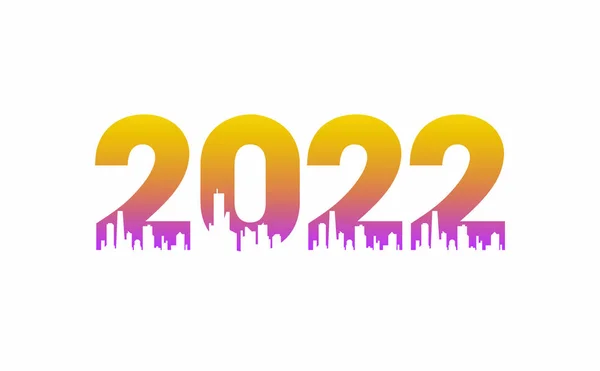 Ευτυχισμένο Νέο Έτος 2022 Διανυσματική Απεικόνιση — Διανυσματικό Αρχείο