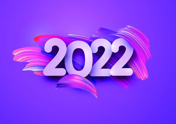 Szczęśliwego Nowego Roku 2022 Ilustracja Wektora — Wektor stockowy