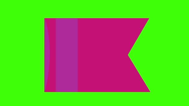 Label Icon Neon Green Background — стоковое видео