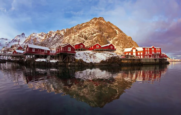 Krásná Krajina Malou Vesnicí Norway — Stock fotografie