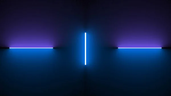 Weergave Van Een Blauwe Paarse Neon Licht Achtergrond — Stockfoto