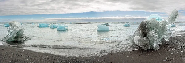 Gyönyörű Kilátás Nyílik Gleccser Lagúna Iceland — Stock Fotó