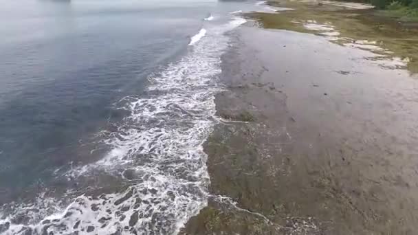 Μια Όμορφη Θέα Της Ακτής Και Της Θάλασσας — Αρχείο Βίντεο