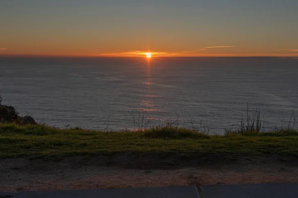 Vacker Solnedgång Över Havet — Stockfoto