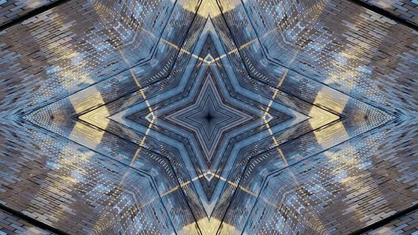 Abstrakte Bunte Hypnotische Symmetrische Muster Ornamentale Dekorative Kaleidoskop Bewegung Geometrischer — Stockfoto