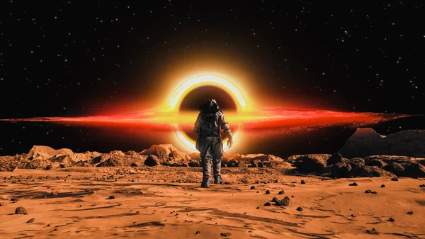 Astronaut Vesmíru Koncept Průzkumu — Stock fotografie