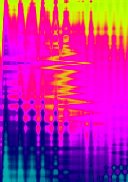 Arrière Plan Texture Colorée Cyberdelic Réflexion Pixel Ondulé Tri Mer — Photo