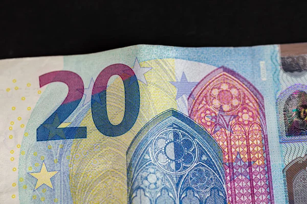 Details Euro Banknote Different Angles — Stock Photo, Image