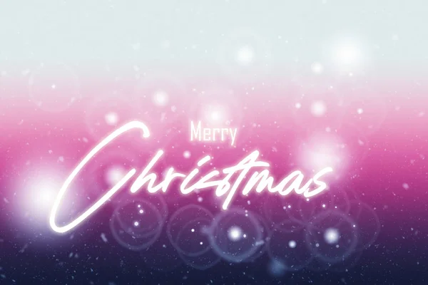 Fondo Navidad Con Luces Bokeh Copos Nieve —  Fotos de Stock