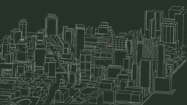 抽象的な建築アニメーションデジタル背景 — ストック動画