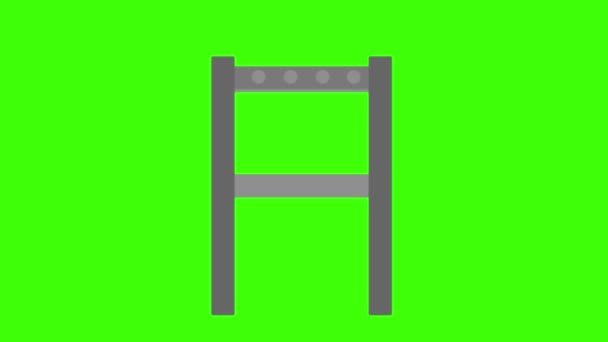Σκάλα Πράσινο Οθόνη Animation Για Vfx — Αρχείο Βίντεο