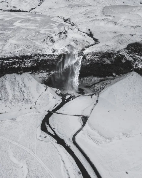 Красивый Водопад Горах — стоковое фото