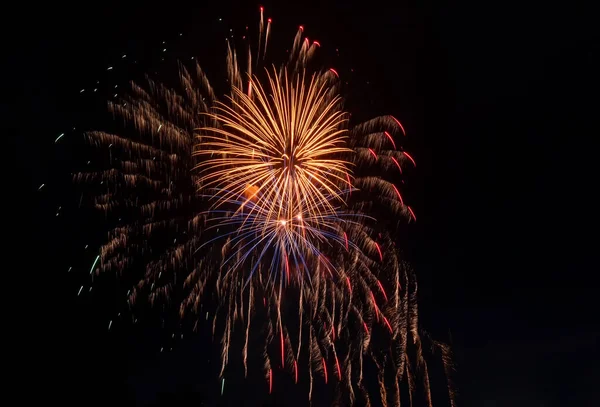 Fuegos Artificiales Cielo Nocturno —  Fotos de Stock