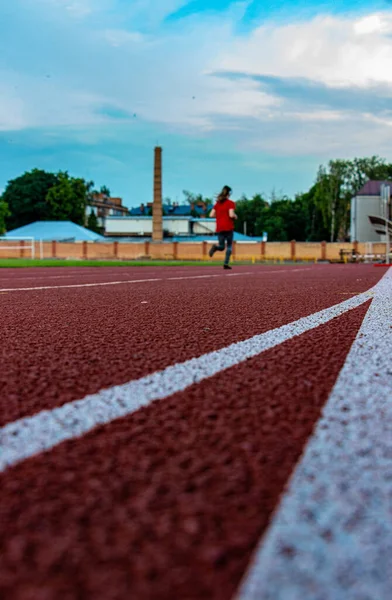 Pista Para Correr Estadio — Foto de Stock