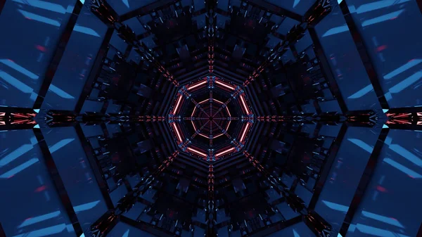 Illustration Spider Wed Shaped Mandala Pattern Blue Background — Stockfoto