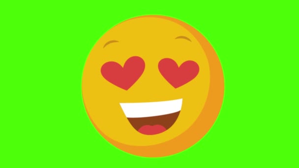 Emoji Face Heart Eyes — ストック動画