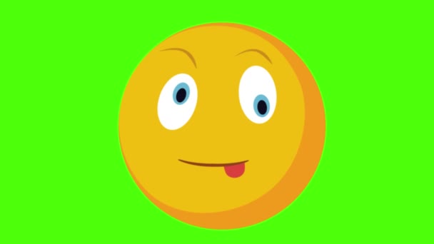 Emoji Face Stuck Out Tongue Winking Eye — Stockvideo