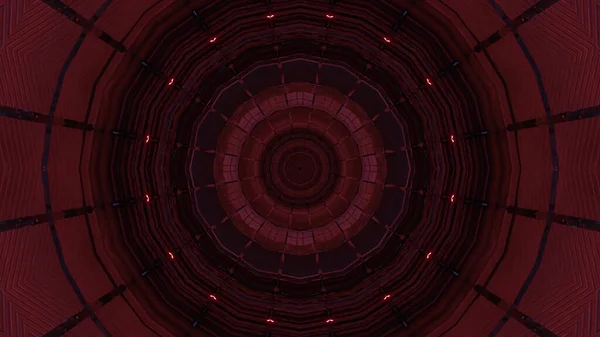 Illustration Shaped Kaleidoscopic Pattern Red — Photo