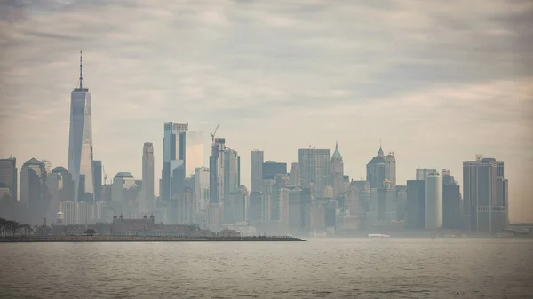 New York City Skyline Skyscrapers Reflection — Stock Photo, Image