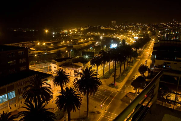 巴塞洛纳市夜景 西班牙 — 图库照片