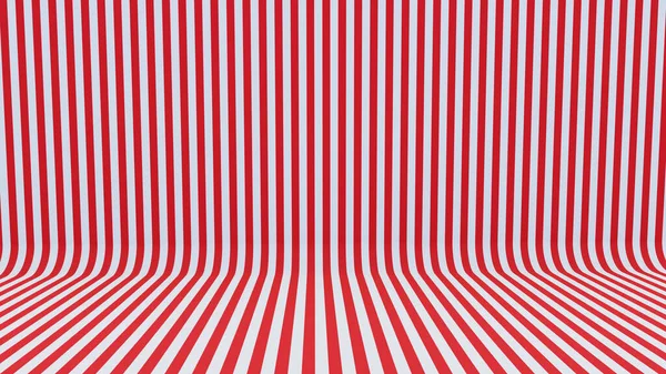 Rendering Studio Background Red White Stripes — Stok fotoğraf