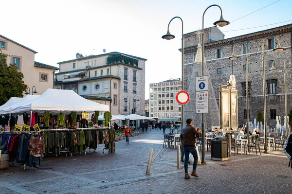 Terni Ноября 2021 Года Еженедельный Рынок Городе Terni — стоковое фото