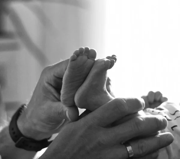 Father Son Hands Together — Stock Photo, Image