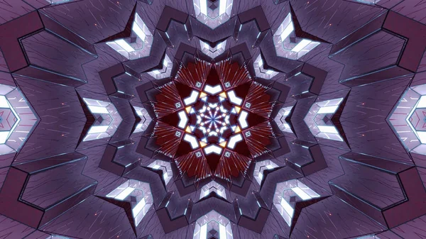 Illustration Flower Shaped Blue Mandala Pattern Enlightened Bright Led Lights —  Fotos de Stock