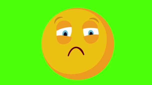 Emoji Face Sad — ストック動画